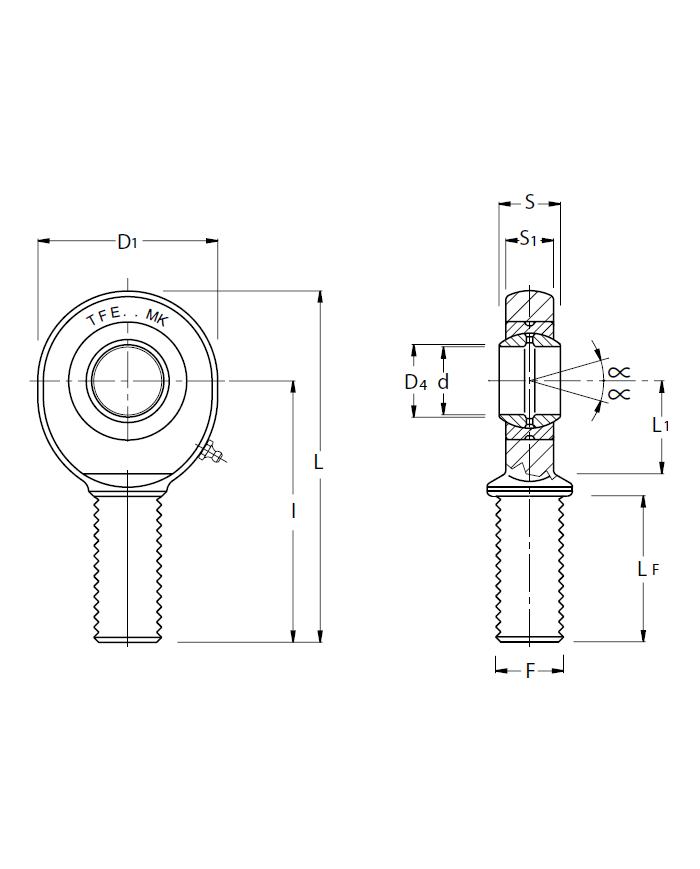 Gelenkkopf TFE_MK (GAR_DO)