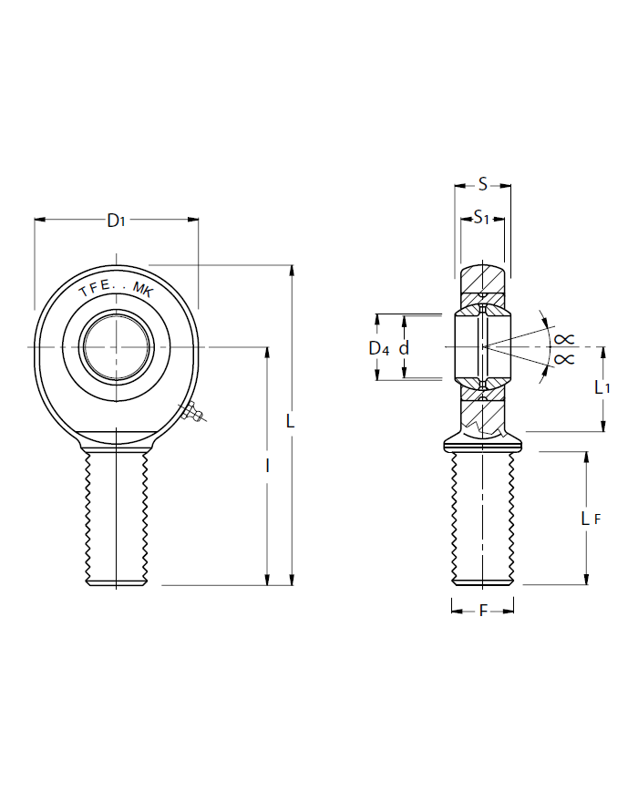 Gelenkkopf TFE_MKB (GAR_UK)