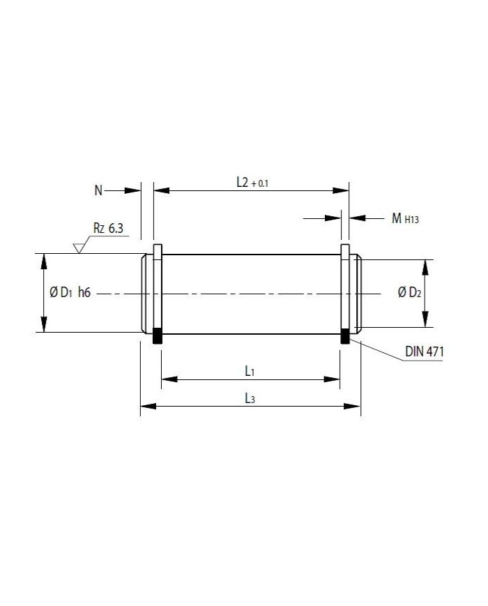 Bolzen KPA zu Gabel-Lagerbock DK