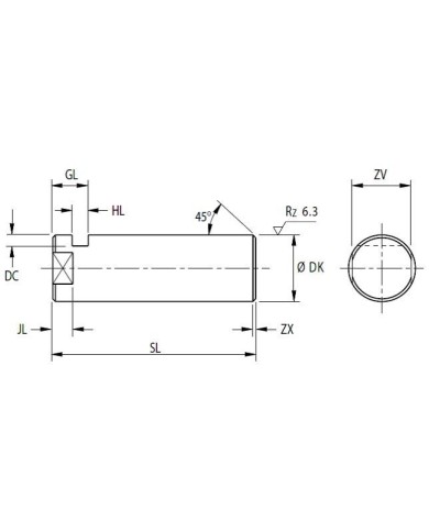 Bolzen KPB zu Gabel-Lagerbock DK