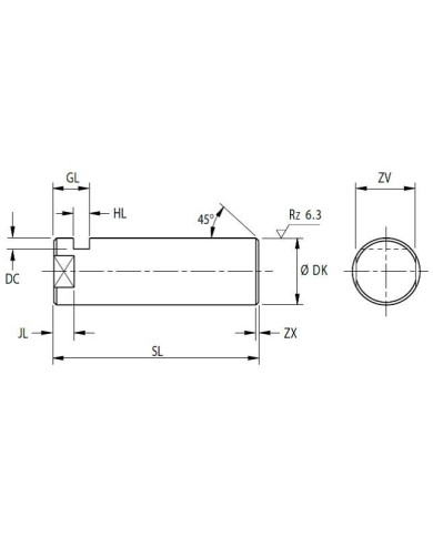 Bolzen KPE zu Gabel-Lagerbock IKA / IKB