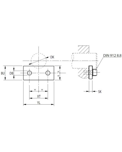 Fixierplatte PPP für Bolzen KPB / KPE