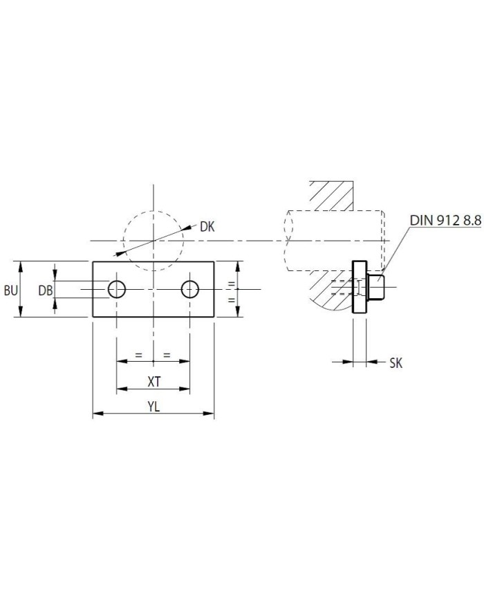 Fixierplatte PPP für Bolzen KPB / KPE