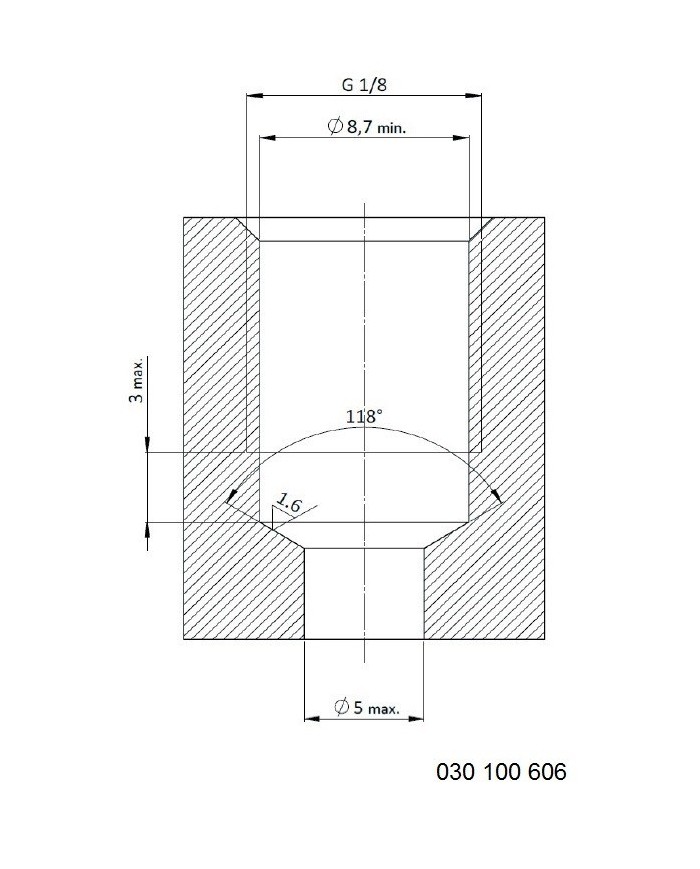Rückschlagventil mit Innensechskant