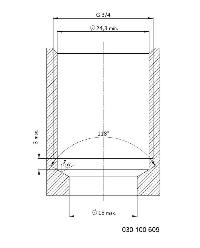 Rückschlagventil mit Innensechskant