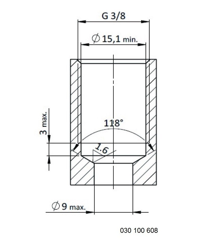 Rückschlagventil mit Innensechskant