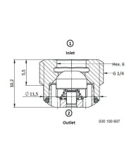 Rückschlagventil mit Innensechskant