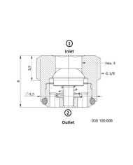 Rückschlagventil mit Innensechskant