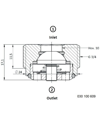 Rückschlagventil mit Innensechskant