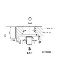 Rückschlagventil mit Innensechskant