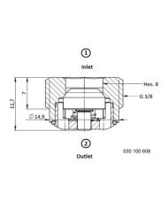 Rückschlagventil mit Innensechskant