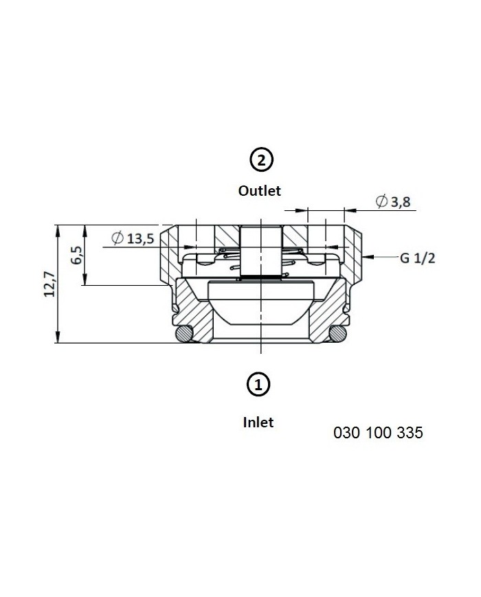 Rückschlagventil mit stirnseitigem Lochbild