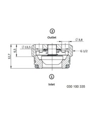 Rückschlagventil mit stirnseitigem Lochbild