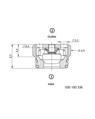 Rückschlagventil mit stirnseitigem Lochbild