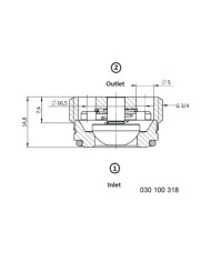 Rückschlagventil mit stirnseitigem Lochbild