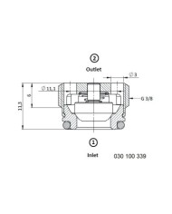 Rückschlagventil mit stirnseitigem Lochbild