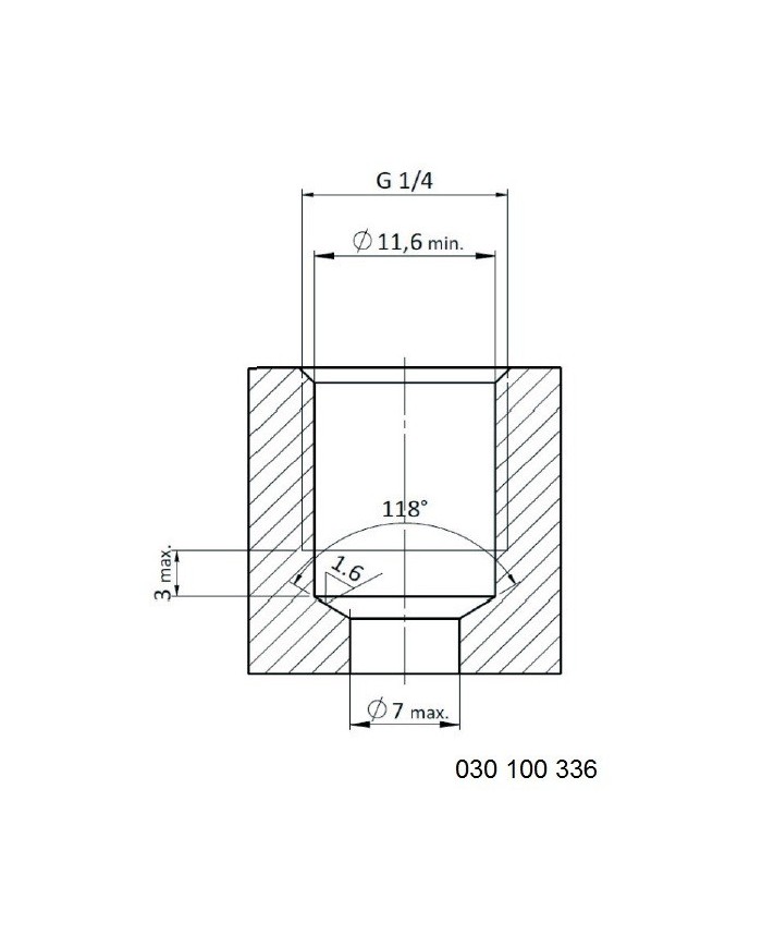 Rückschlagventil mit stirnseitigem Lochbild