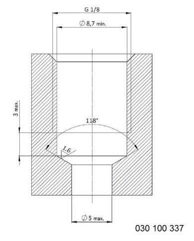 Rückschlagventil mit stirnseitigem Lochbild