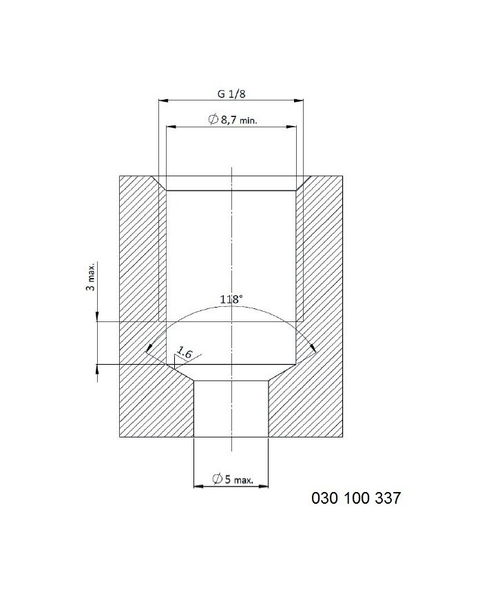 Rückschlagventil mit stirnseitigem Lochbild