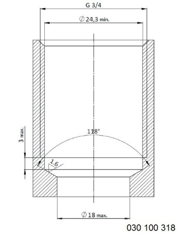 Rückschlagventil mit stirnseitigem Lochbild