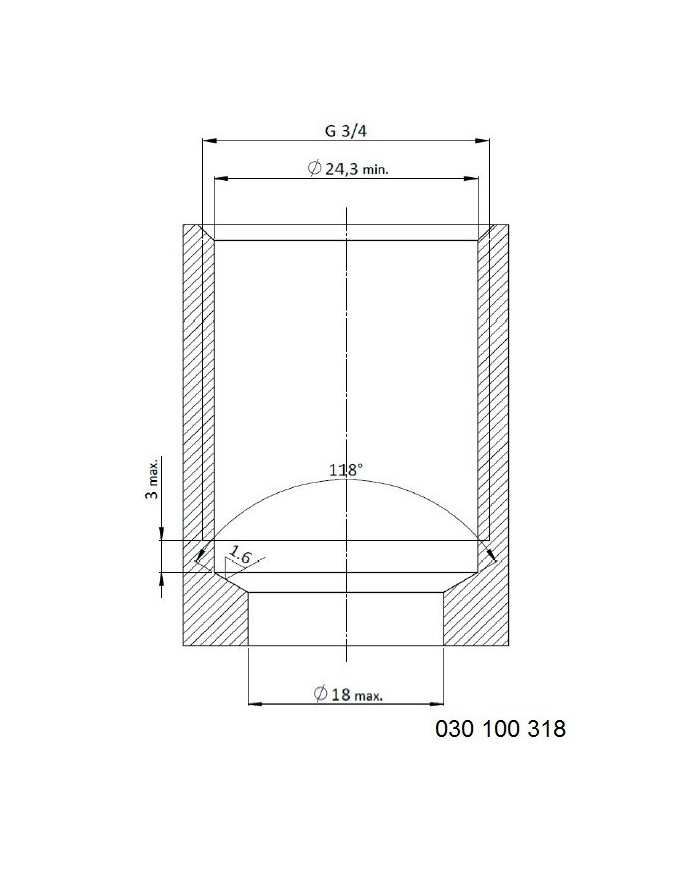 Rückschlagventil mit stirnseitigem Lochbild