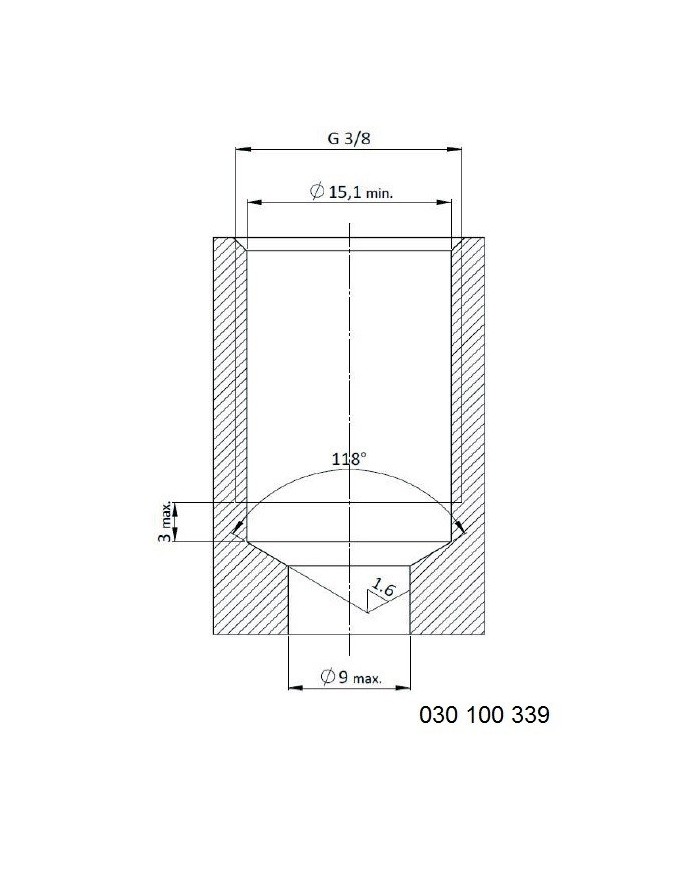 Rückschlagventil mit stirnseitigem Lochbild