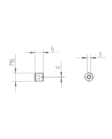 Blende Einbauform G M6