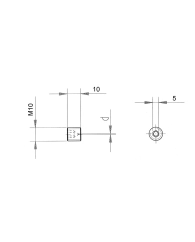 Blende Einbauform G M10