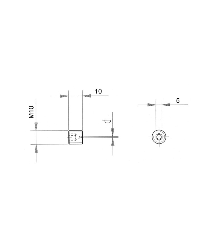 Blende Einbauform G M10