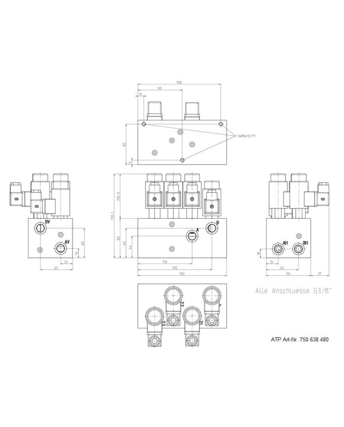 Lenkventilblock G3/8"