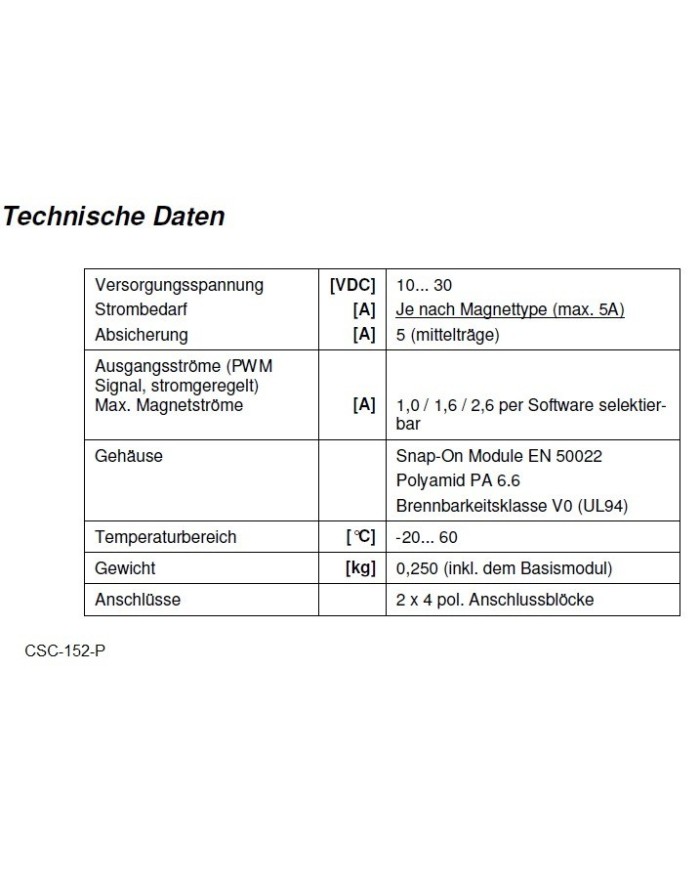 Gleichlaufregler CSC-152