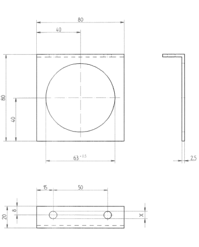 Befestigungswinkel zu NG63