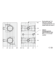 Cross port mit Messanschlüssen