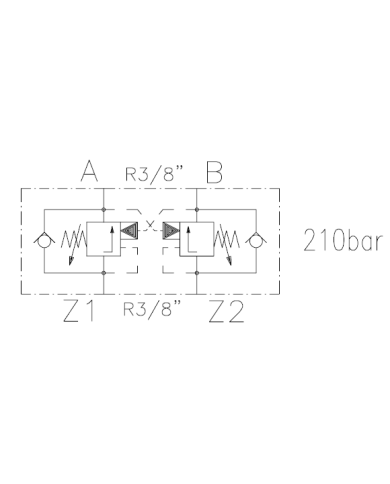 G 3/8" Hohlschr., Linke Ausführung