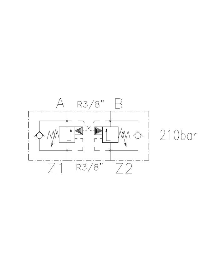 G 3/8" Hohlschr., Linke Ausführung