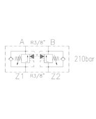 G 3/8" Hohlschr., Linke Ausführung
