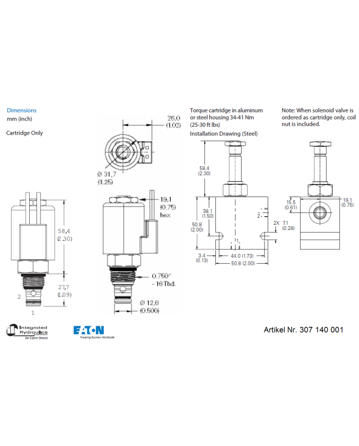 2/2-Wege-Sitzventile elektrisch betätigt