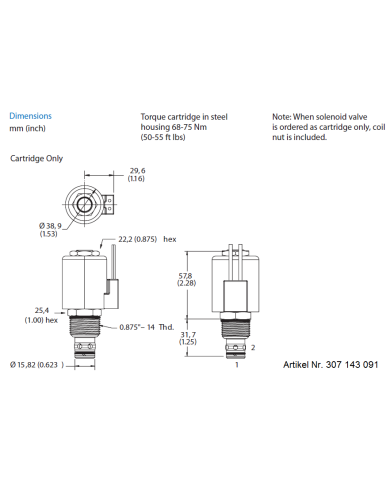 2/2-Wege-Sitzventile elektrisch betätigt