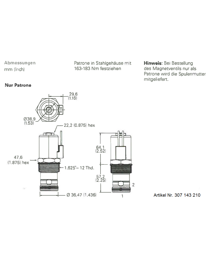 2/2-Wege-Sitzventile elektrisch betätigt