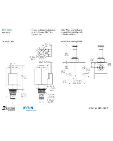 2/2-Wege-Sitzventile elektrisch betätigt