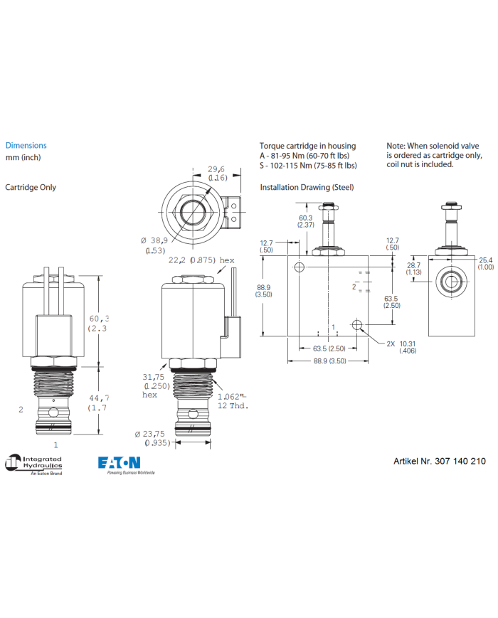 2/2-Wege-Sitzventile elektrisch betätigt