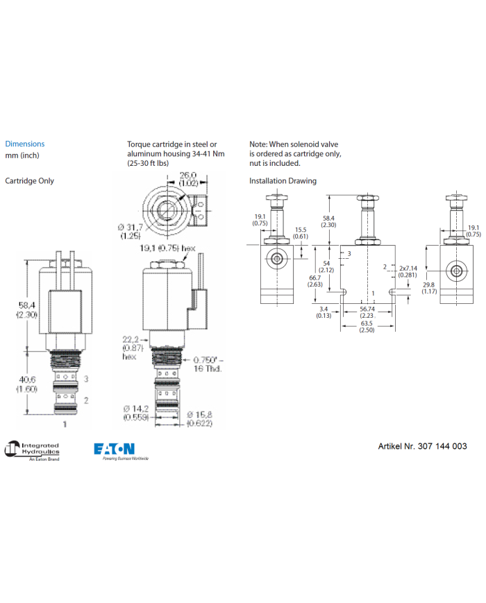 3/2-Wege-Schieberventile elektrisch betätigt
