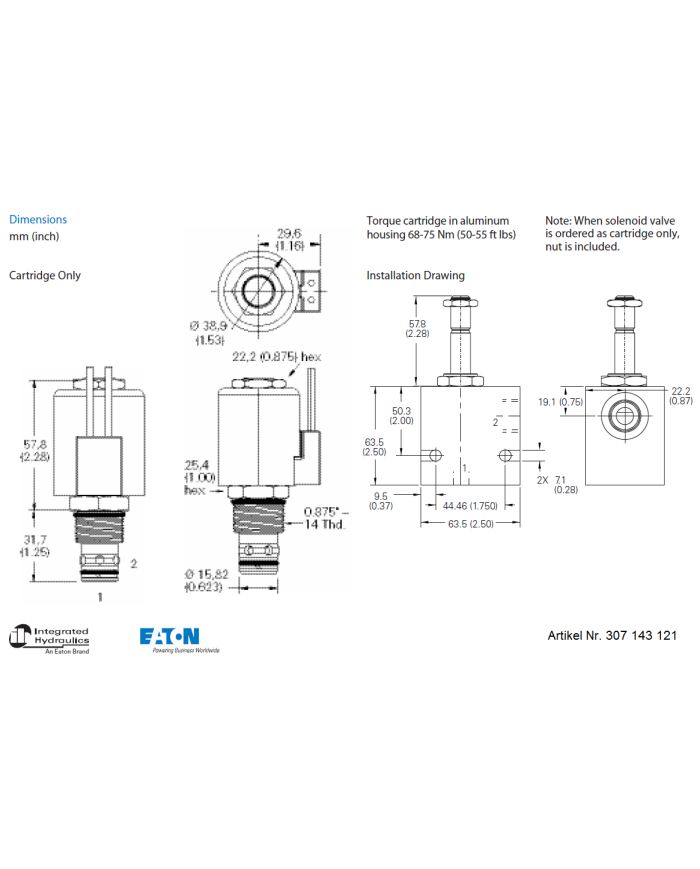 2/2-Wege-Sitzventile elektrisch betätigt