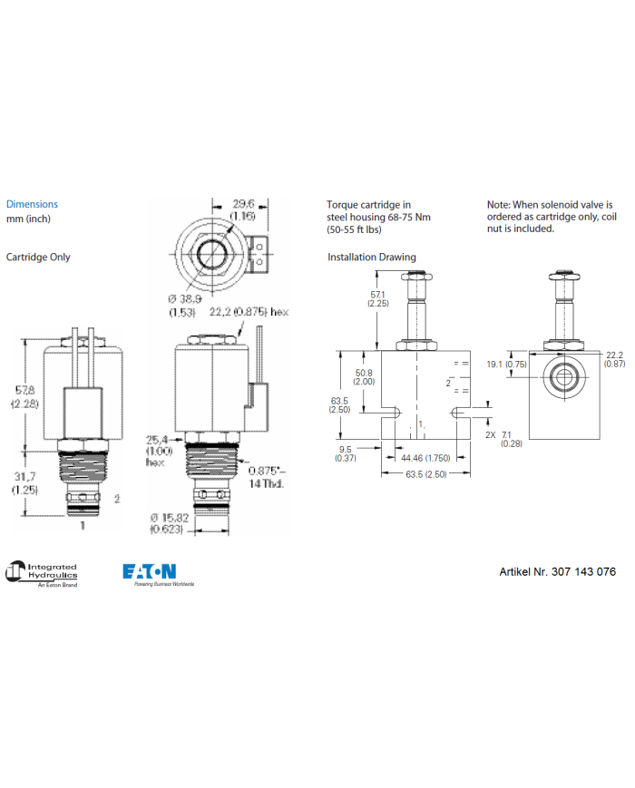 2/2-Wege-Sitzventile elektrisch betätigt