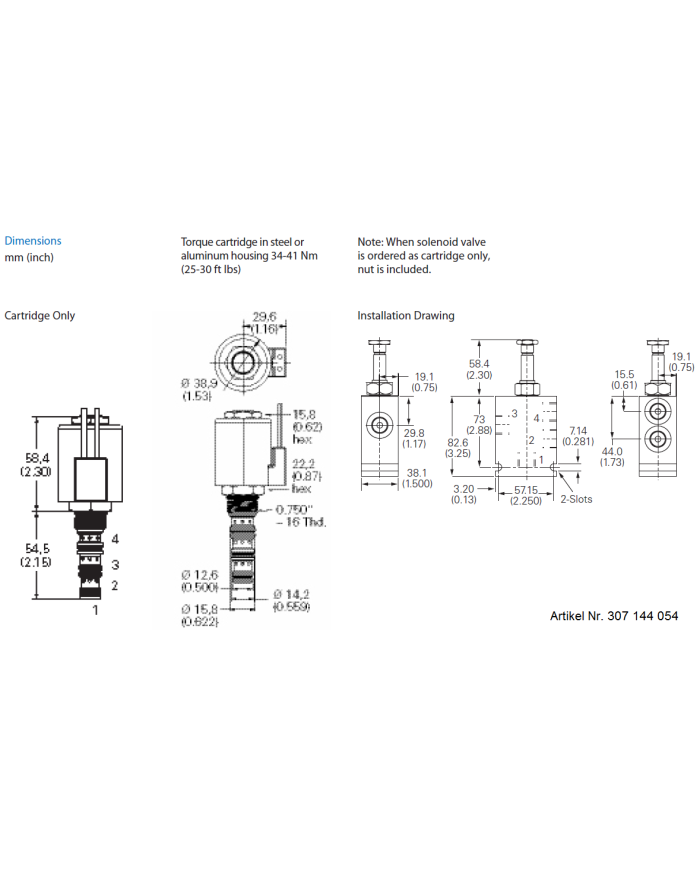 4/2-Wege-Schieberventile elektrisch betätigt