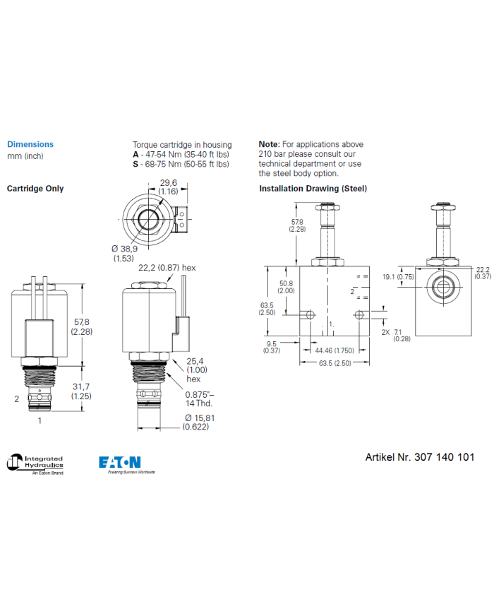 2/2-Wege-Sitzventile elektrisch betätigt