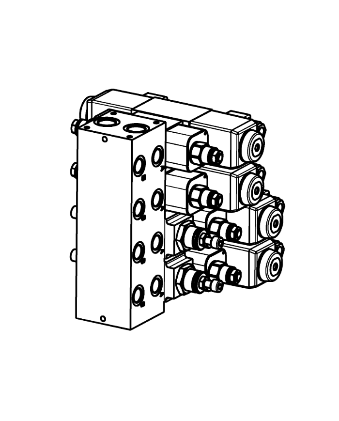Mehrfachplatten-Ventilaufbau NG06