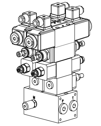 Mehrfachplatten-Ventilaufbau NG06