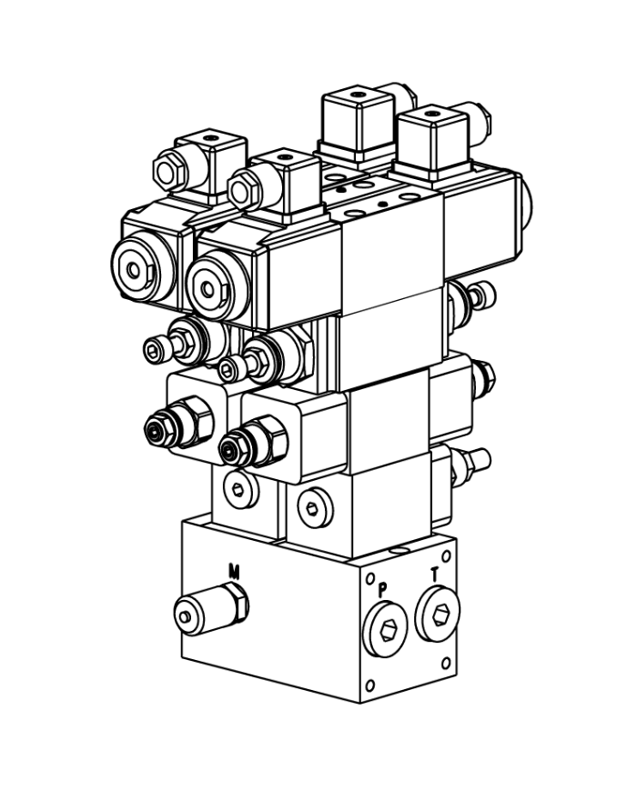 Mehrfachplatten-Ventilaufbau NG06