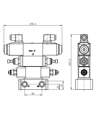 Grundplatten-Ventilaufbau NG06